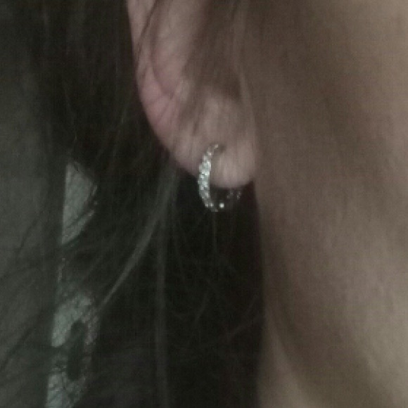 New Sterling Silver Loop Earrings - Picture 4 of 4